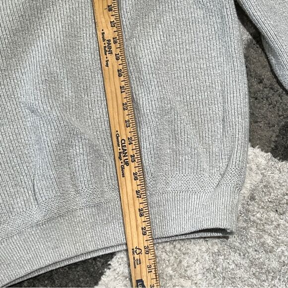 Vintage LL Bean Chunky Knit Sweater Cotton Made in USA Grey Men's Size XL Tall - Picture 11 of 12